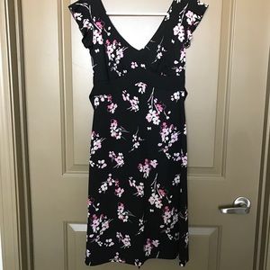 Black dress with flowers